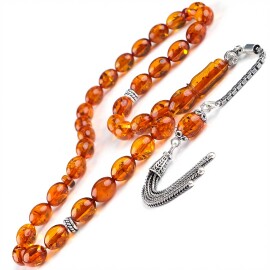 Baltık İncisi Bal Damla Beyzi Kehribar Tesbih - Tesbihcibaba