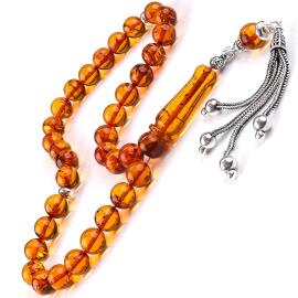 Baltık İncisi Bal Damla Fosilli Damla Kehribar Tesbih - Tesbihcibaba