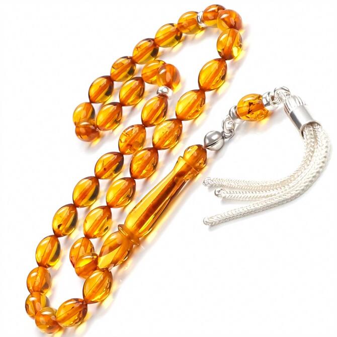 Baltık İncisi Bal Damla Kehribar Tesbih - Tesbihcibaba