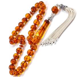 Baltık İncisi Bal Köpüğü Damla Kehribar Tesbih - Tesbihcibaba