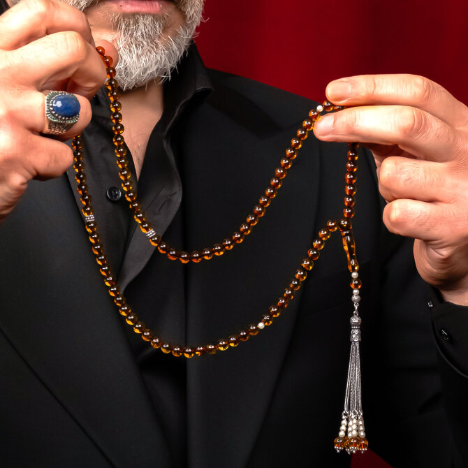 Baltık İncisi Dua Taneleri Misket Damla Kehribar Tesbih - Tesbihcibaba