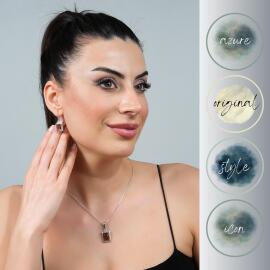 Baltık İncisi Kolye Küpe Damla Kehribar Seti - 3