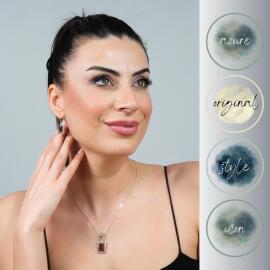 Baltık İncisi Kolye Küpe Damla Kehribar Seti - 4