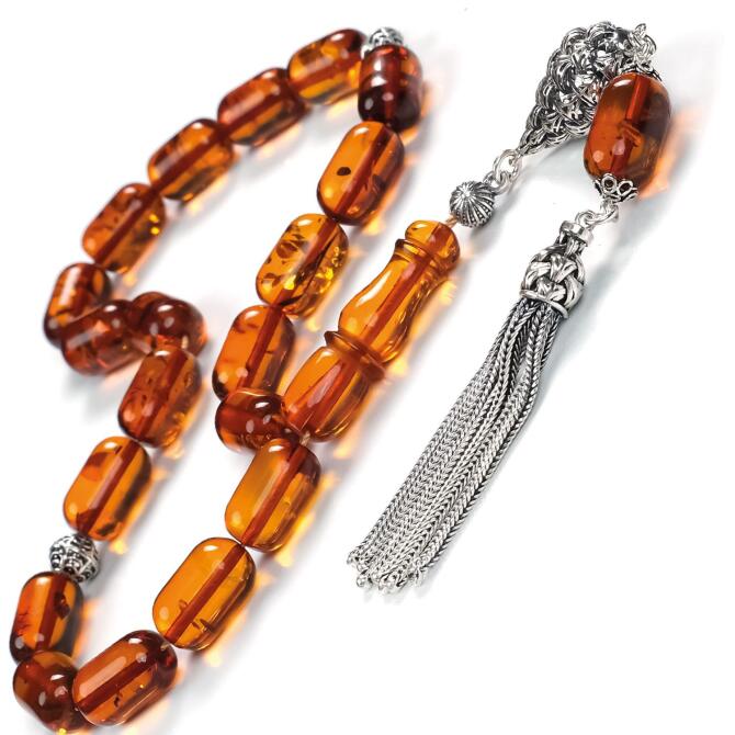 Baltık İncisi Maskot Boy Damla Kehribar Tesbih - Tesbihcibaba