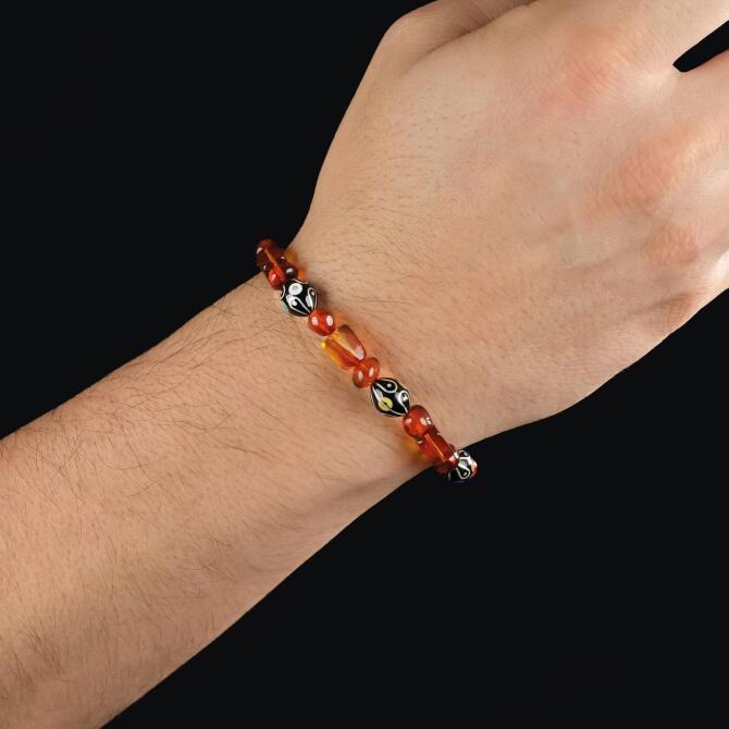 Baltık İncisi Oltu Tasarım Damla Kehribar Bileklik - Tesbihcibaba