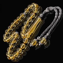 Baltık İncisi Saçaklı Tasarım Parmak Damla Kehribar Tesbih - Tesbihcibaba