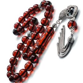 Baltık İncisi Sancak Püskül Damla Kehribar Tesbih - Tesbihcibaba