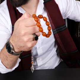 Benzersiz Tane Yapısıyla Ata Yadigarı Osmanlı Kehribar Tesbih - 1