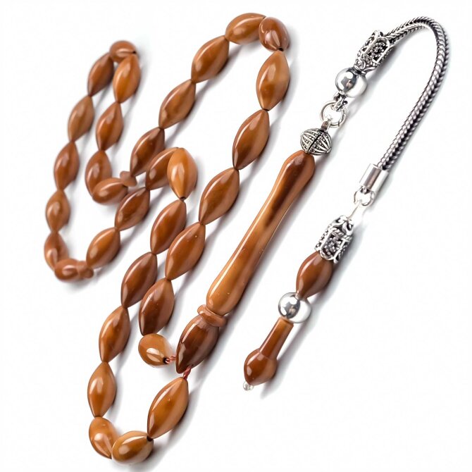 Beyzi Kesim Gümüş Tasarım Kuka Tesbih - Tesbihcibaba