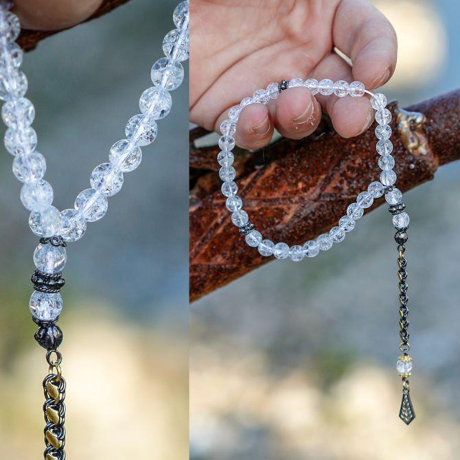 Ufak Boy Buzlu Kuvars Tesbih - Tesbihcibaba