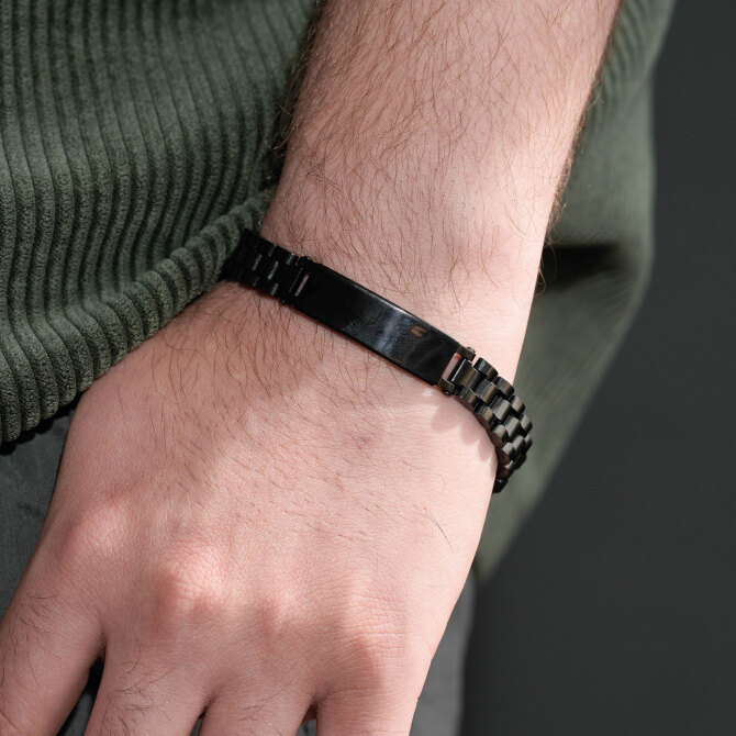 Black Kordon Çelik Bileklik - Tesbihcibaba