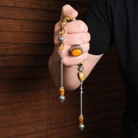 Boy Süzmesi Doğal Tane Yapısıyla Damla Kehribar Zaza Tesbih - 2