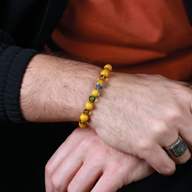 Bracklet Amber -Karayip ve Antik Damla Kehribar Bileklik - Tesbihcibaba