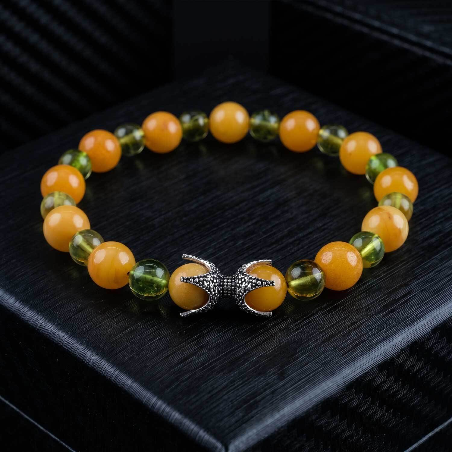 Bracklet Amber -Karayip ve Antik  Damla Kehribar Bileklik