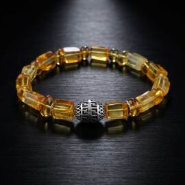 Bracklet Amber -Özel Kesim Damla Kehribar Bileklik - 1