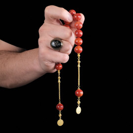 Buhara Collection Dev Boy Sıkma Kehribar Zaza Tesbih - 2