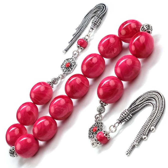 Buhara Collection Şakayık Pembe Zaza Tesbih - Tesbihcibaba