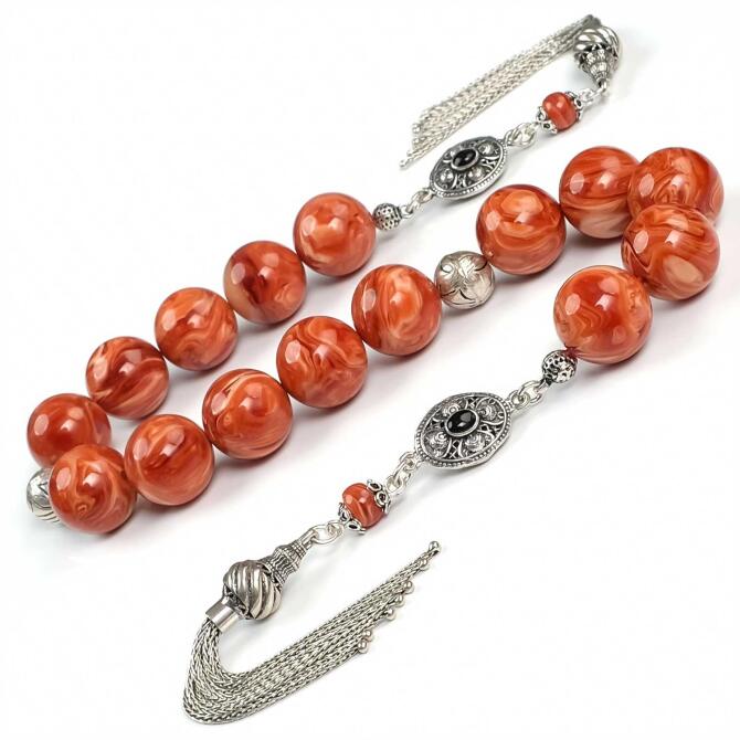 Buhara Collection Sıkma Kehribar Zaza Tesbih - Tesbihcibaba