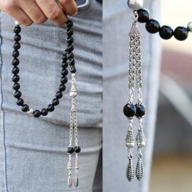 Büyük Tane Sevenlere Özel Yapım Erzurum Oltu Taşı Tesbih - 3