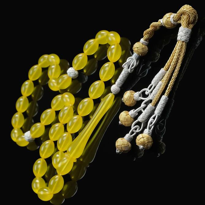 Çakırbeyli Özel Yapım Sıkma Kehribar Tesbih - Tesbihcibaba