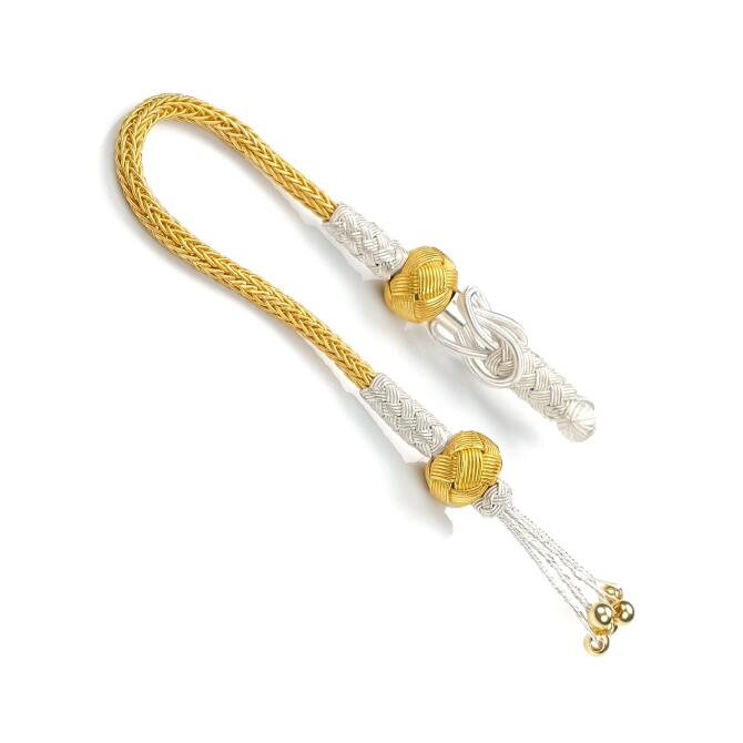 Çay Çiçeği Gold Tasarım El Örmesi Kazaz Tesbih Püskülü - Tesbihcibaba