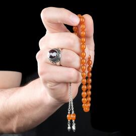 Çektikçe Renk Alan Yeni Malzemeden Zar Kehribar Tesbih - 2