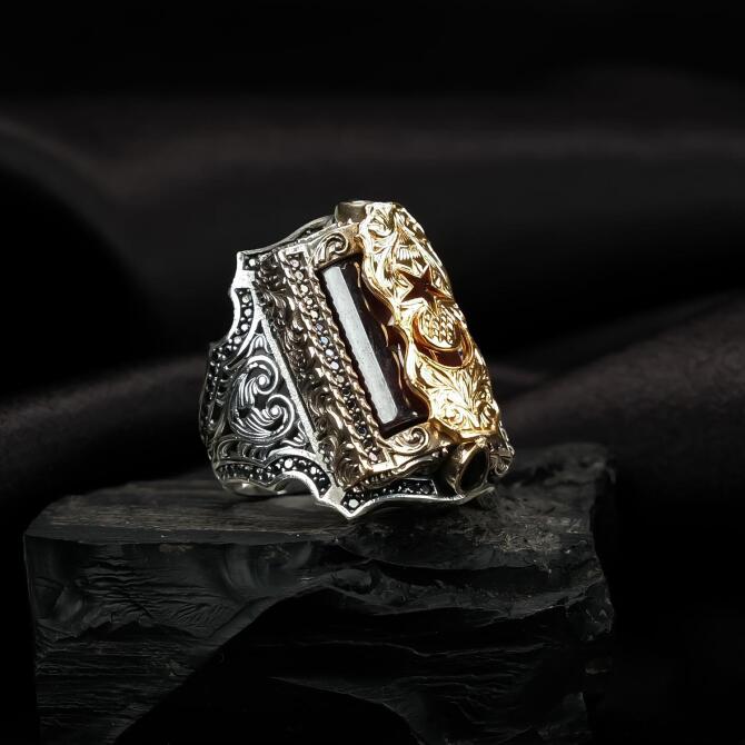 Cennet Vatan Zirkon Gümüş Yüzük - Tesbihcibaba