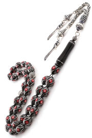 Çeşmi Bülbül Zülfikar Püskül Erzurum Oltu Taşı Tesbih - 2