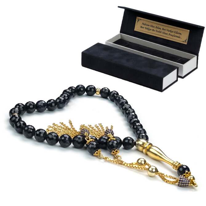 Cevahir-Üst Düzey Kristal Safir Tesbih - Tesbihcibaba