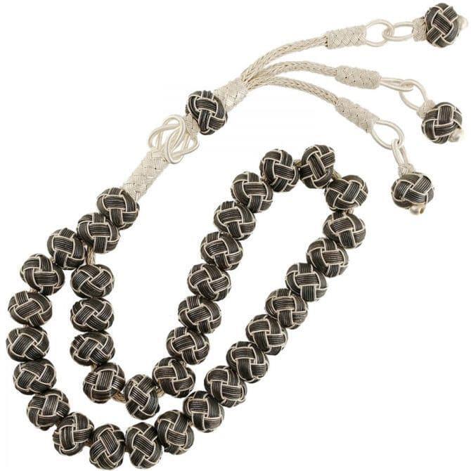 Çift Renk El Örmesi Kazaz Tesbih - Tesbihcibaba