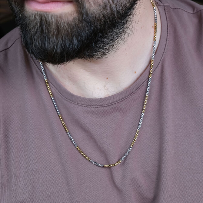 Çizgi Model 316L Çelik Kolye - Tesbihcibaba