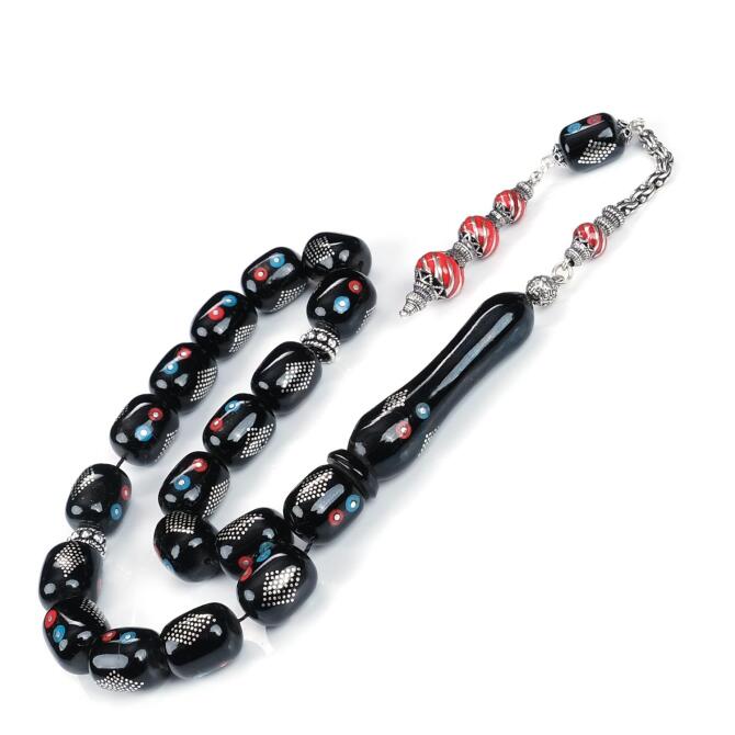 Siyah İnci Kapsül Kesim Erzurum Oltu Taşı Tesbih - Tesbihcibaba