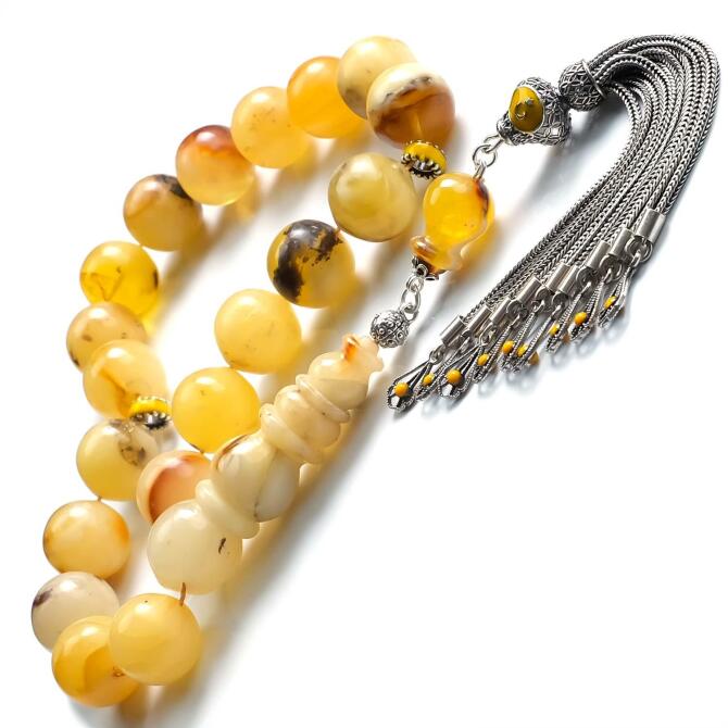 Damar Kayadan Baba İmame Maskot Damla Kehribar Tesbih - Tesbihcibaba