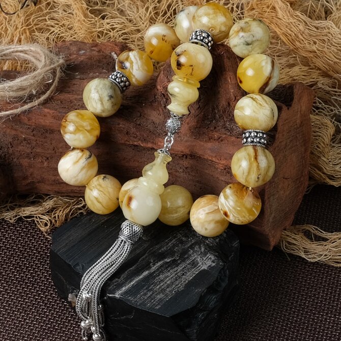 Damar Kayadan Maskot Damla Kehribar Tesbih - Tesbihcibaba