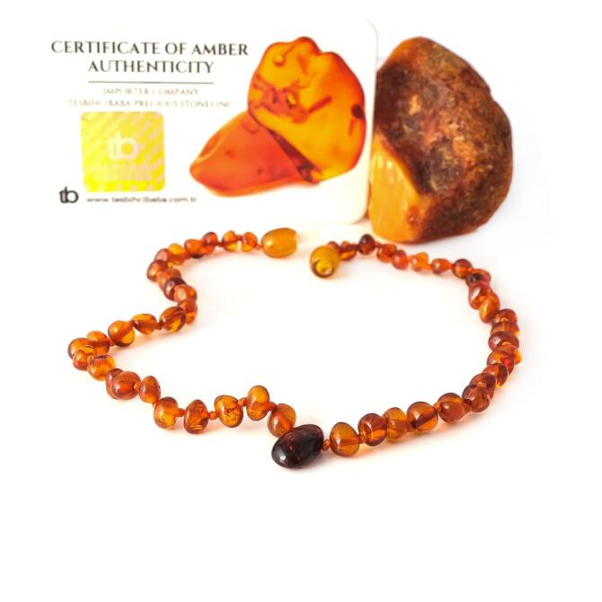 Drop Amber Baby Diş Necklace