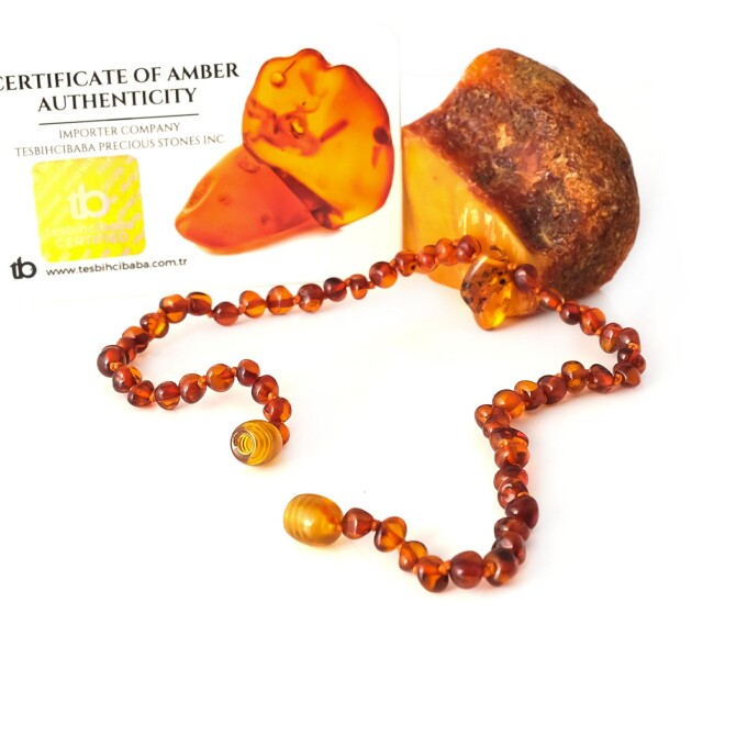 Drop Amber Baby Diş Necklace
