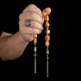 Doğal Tane Yapısıyla Damla Kehribar Zaza Tesbih - 2