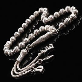 Dört Parmak Palmira 925 Ayar Gümüş Tesbih - 2