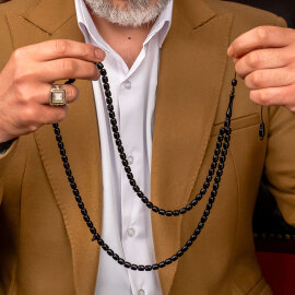 Dua Taneleri Kapsül Kesim Erzurum Oltu Taşı Tesbih - 1