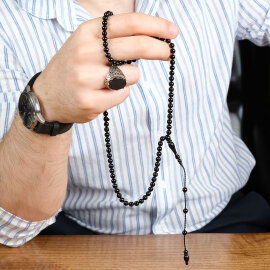 Dua Taneleri Mini Habbeli Erzurum Oltu Taşı Tesbih - 2