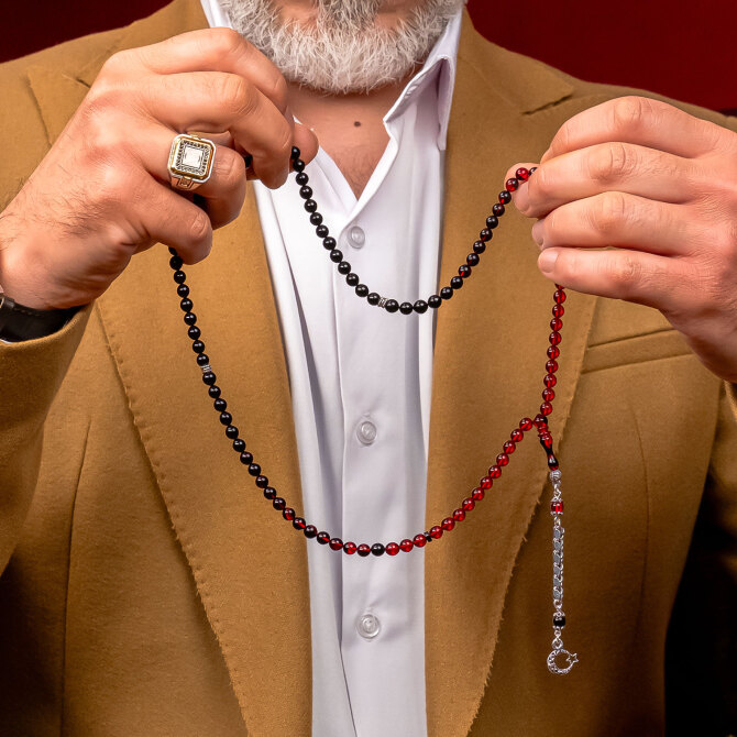 Dua Taneleri Renk Süzmesi Sıkma Kehribar Namaz Tesbihi - Tesbihcibaba