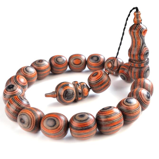 Efe Collection Kafur Ağacı Kahve Kremit Mix Tesbih - Tesbihcibaba