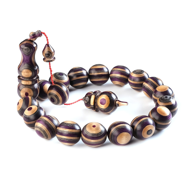 Efe Collection Kafur Ağacı Siyah Mürdüm Mix Tesbih - Tesbihcibaba