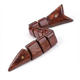 Balık Model Ejder Kanı Ağacından Özel Yapım Tesbih TB14603 - 1