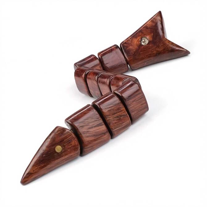 Balık Model Ejder Kanı Ağacından Özel Yapım Tesbih TB14603 - Tesbihcibaba