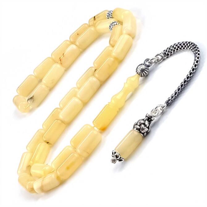 El Boy Tiger Kaya Damla Kehribar Tesbih - Tesbihcibaba