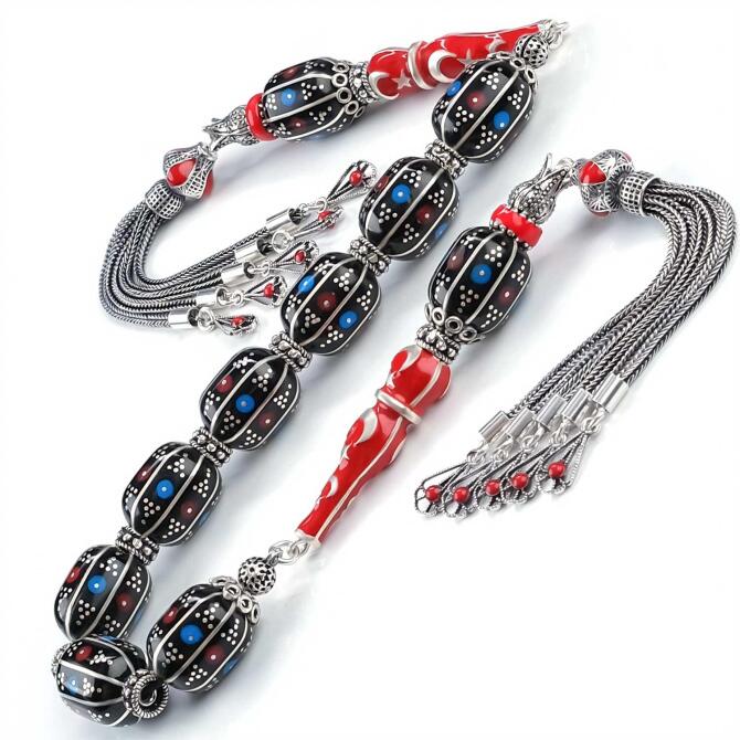 Erzurum Baba Atölyeden Al Sancak Zaza Oltu Taşı Tesbih - Tesbihcibaba