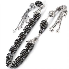 Erzurum Baba Atölyeden Kurt Başlı Zaza Oltu Taşı Tesbih - Tesbihcibaba