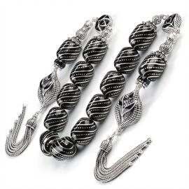 Erzurum Baba Atölyeden Sarmal İşleme Zaza Oltu Taşı Tesbih - Tesbihcibaba