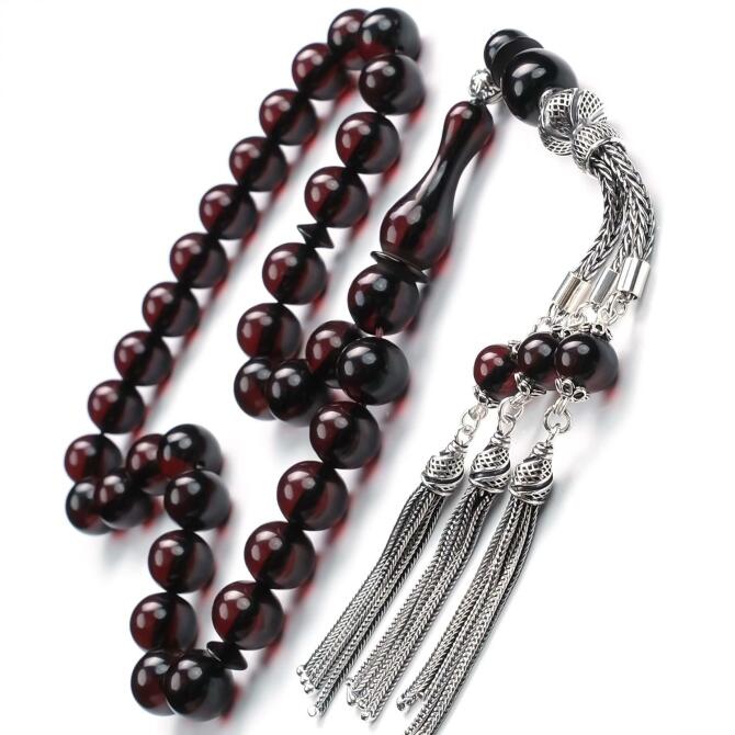 Eski Malzemeden Ateş Kehribarı Tesbih - Tesbihcibaba